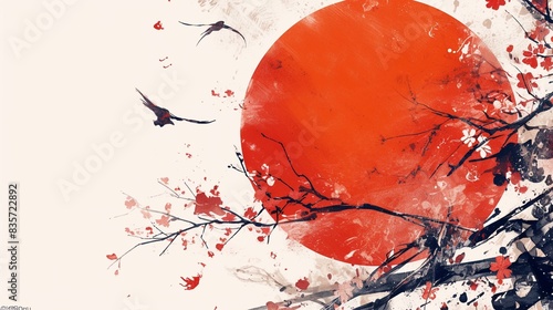 Wallpaper Mural 日の丸の日本画18 Torontodigital.ca