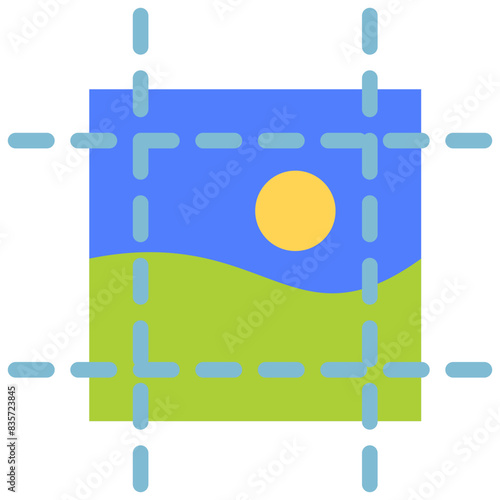 crop flat icon