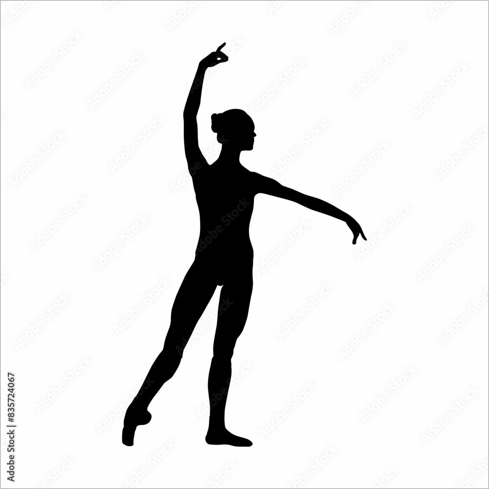 Silhouette of a woman dancing ballet Silhouette of a woman dancing ballet