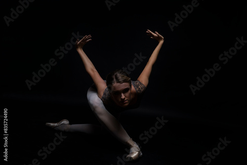 grace and charm of a ballerina's dance in a photo Studio photo