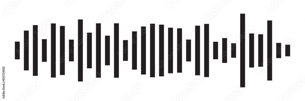 sound waves icon. frequency audio black icon isolated on white and transparent background flat style vector illustration in eps 10. sound waves icon. frequency audio black icon isolated on white and transparent background flat style vector illustration in eps 10.