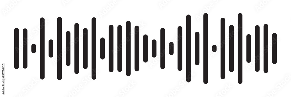 sound waves icon. frequency audio black icon isolated on white and transparent background flat style vector illustration in eps 10. sound waves icon. frequency audio black icon isolated on white and transparent background flat style vector illustration in eps 10.