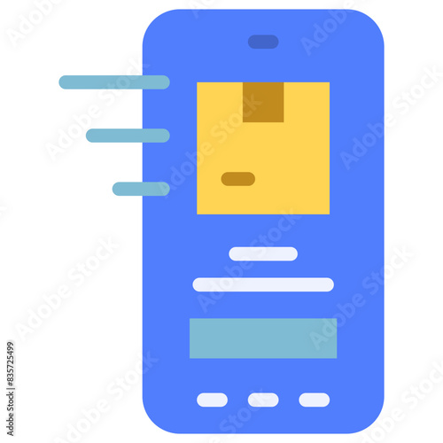 mobile delivery flat icon