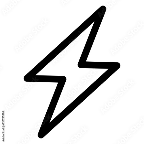 thunder line icon vector illustration isolated on white background
