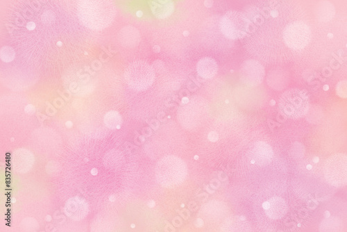 ふわふわの毛玉のような背景、ピンク photo
