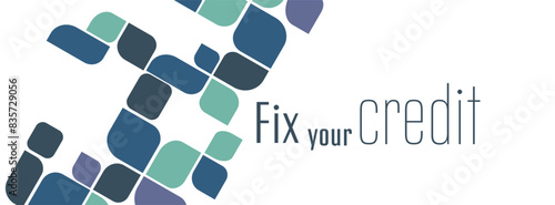 fix your credit text on white background