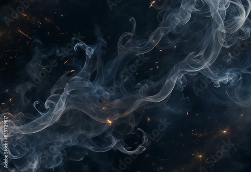 Abstract smoke in black background.