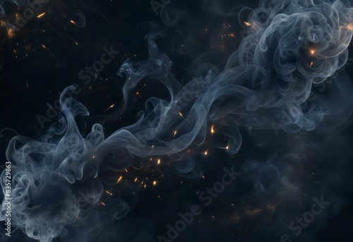 Abstract smoke in black background.