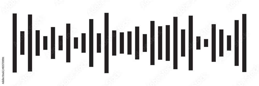 Radio Wave icons. Monochrome simple sound wave on white background. Isolated vector illustration in eps 10. Radio Wave icons. Monochrome simple sound wave on white background. Isolated vector illustration in eps 10.