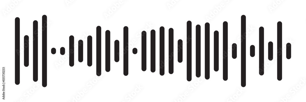 Radio Wave icons. Monochrome simple sound wave on white background. Isolated vector illustration in eps 10. Radio Wave icons. Monochrome simple sound wave on white background. Isolated vector illustration in eps 10.