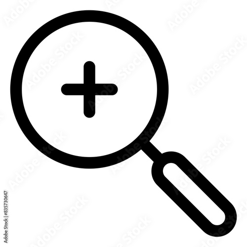 zoom line icon vector illustration isolated on white background