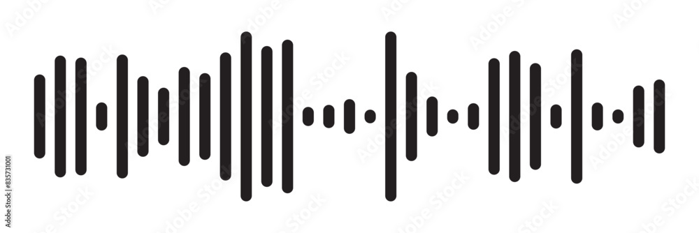 Radio Wave icons. Monochrome simple sound wave on white background. Isolated vector illustration in eps 10. Radio Wave icons. Monochrome simple sound wave on white background. Isolated vector illustration in eps 10.