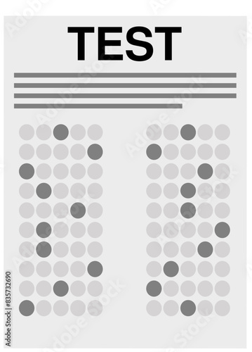 Answer sheet illustration 