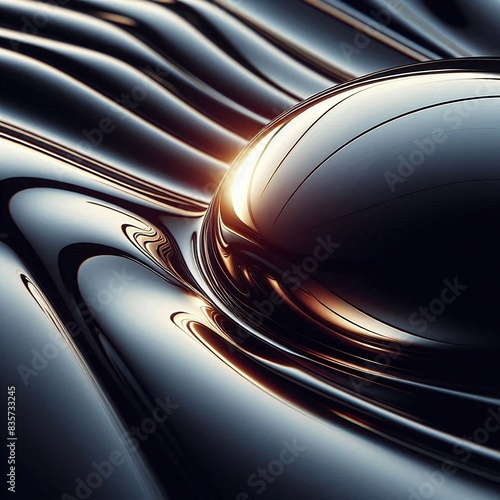 Generative Ai Glossy Finish High-gloss surface with a reflective quality, capturing light and creating highlights.