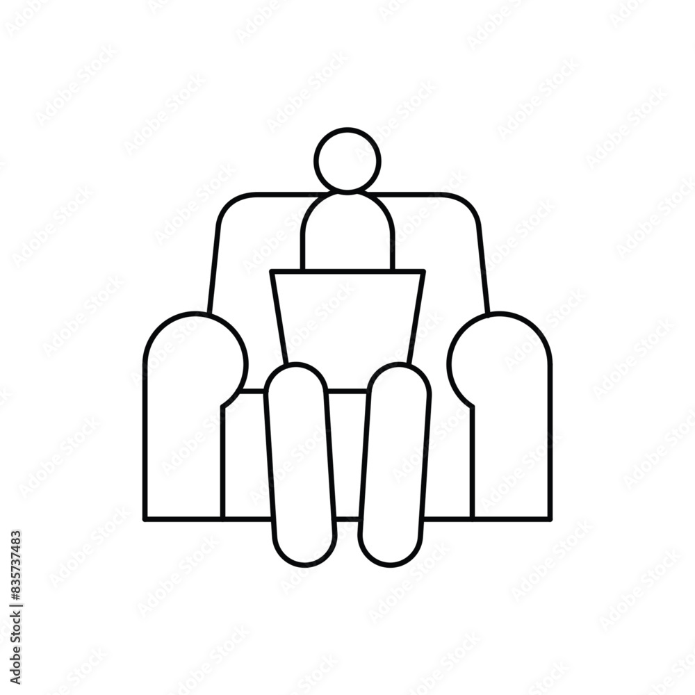 work from home thin outline icon vector design good for website and mobile app work from home thin outline icon vector design good for website and mobile app