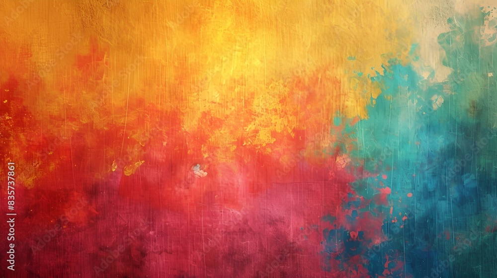 Colorful abstract painting with red Colorful abstract painting with red