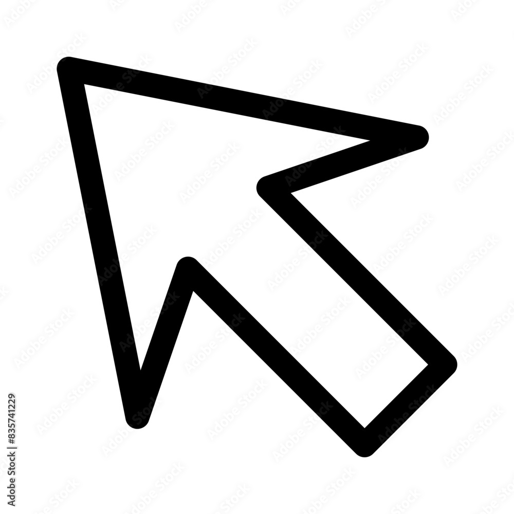 cursor line icon vector illustration isolated on white background cursor line icon vector illustration isolated on white background