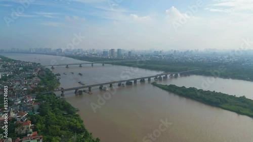 Wallpaper Mural Aerial view of residential neighborhood roofs. Urban housing development from above. Top view. Real estate in Hanoi City, Vietnam. Property real estate. Torontodigital.ca