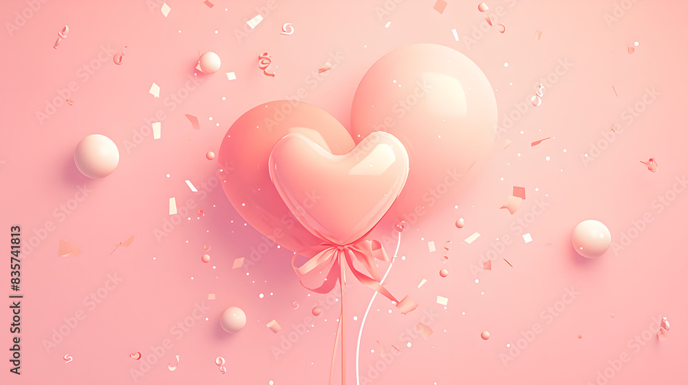 Pink Valentine's Day poster banner
