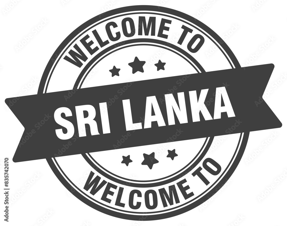 Fototapeta premium Welcome to Sri Lanka stamp. Sri Lanka round sign