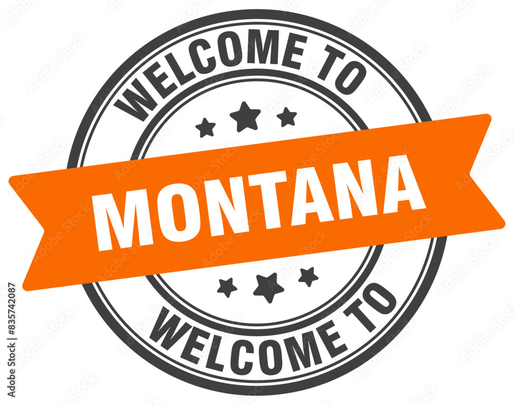 Fototapeta premium Welcome to Montana stamp. Montana round sign