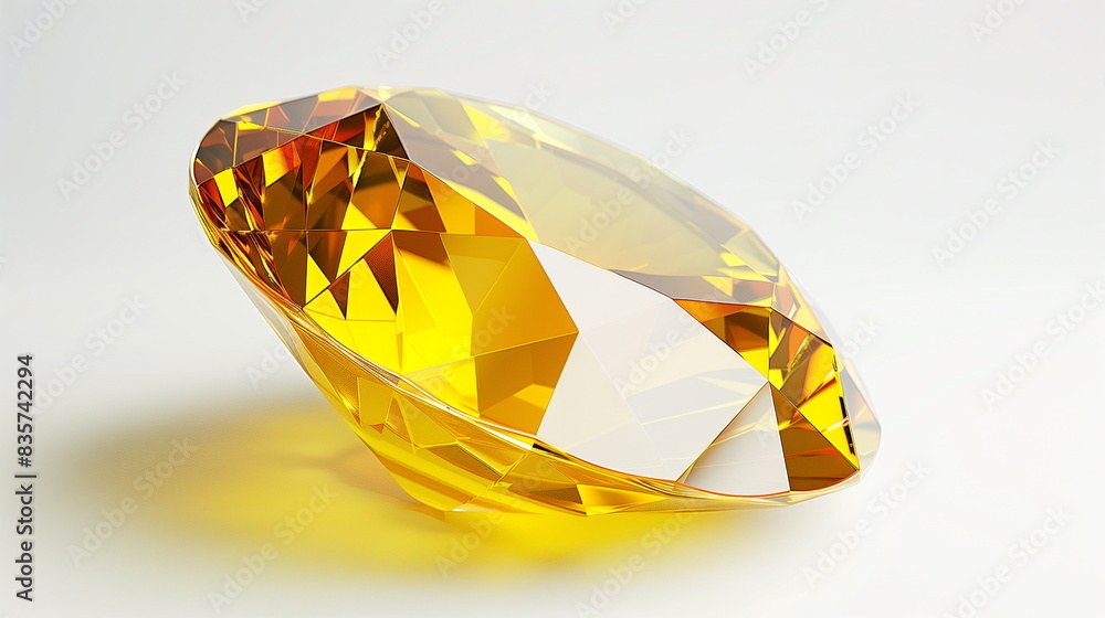 Yellow gems with very good clarity. AI Generative.