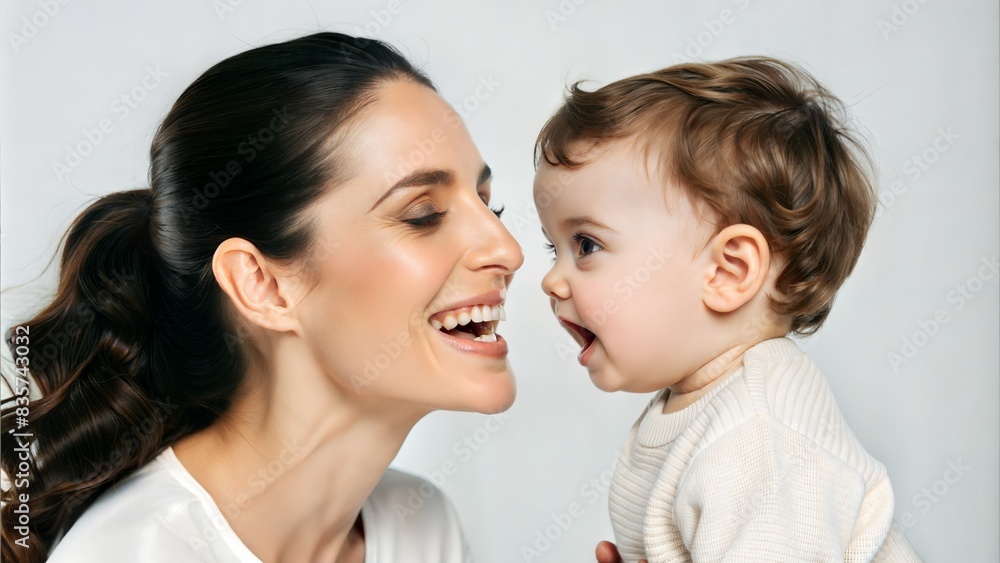 Mother and Toddler: A dynamic portrait of a mother interacting with her toddler, highlighting their lively relationship.
Mother and Toddler: A dynamic portrait of a mother interacting with her toddler, highlighting their lively relationship.