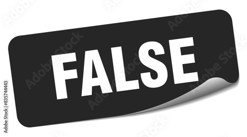 false sticker. false label