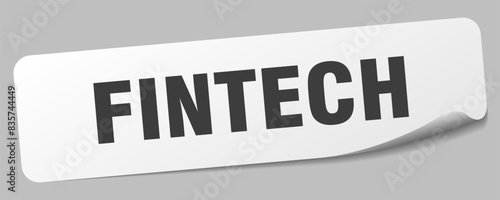 fintech sticker. fintech label
