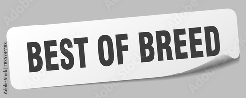 best of breed sticker. best of breed label