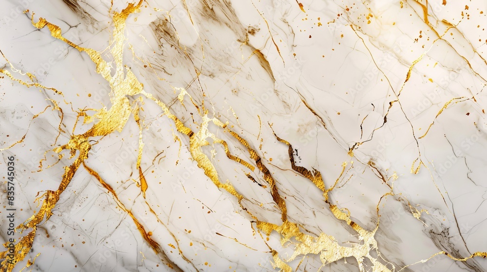 Obraz premium Calcutta Gold color marble luxury, with silver streaks, website background