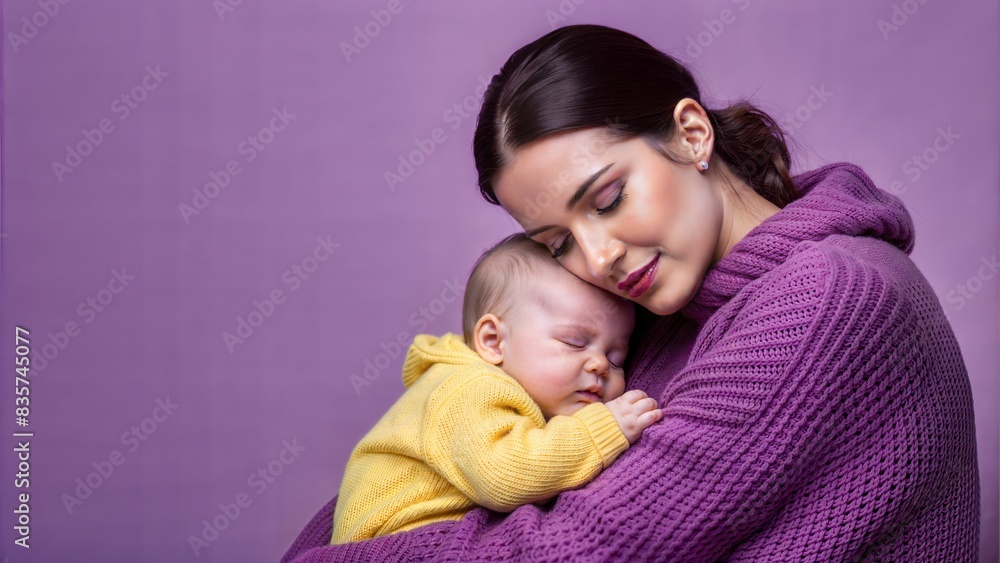 Mother and Baby Cuddling: A cozy image of a mother cuddling her baby, emphasizing warmth and security.
Mother and Baby Cuddling: A cozy image of a mother cuddling her baby, emphasizing warmth and security.