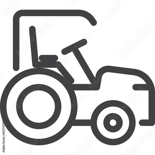 Tractor line icon on white background