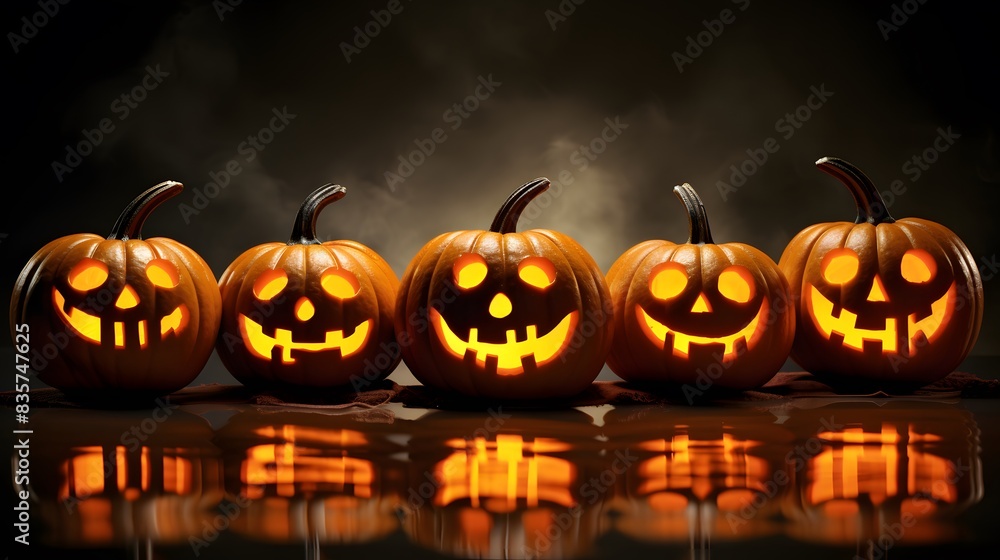 about Halloween pumpkins with spider on a shiny light background. about Halloween pumpkins with spider on a shiny light background.