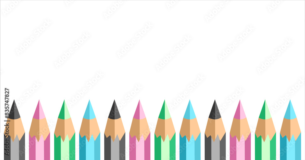 colorful pencils isolated on white background colorful pencils isolated on white background
