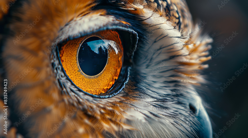 Portrait of Owl, owl eyes Portrait of Owl, owl eyes