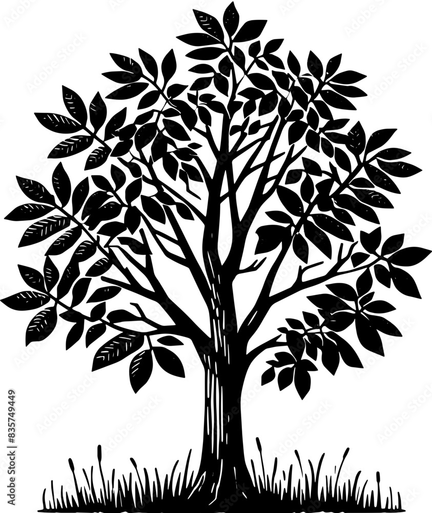 Obraz premium Eastern Black Walnut Tree icon