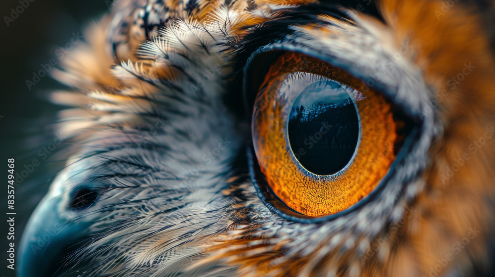 Portrait of Owl, owl eyes Portrait of Owl, owl eyes