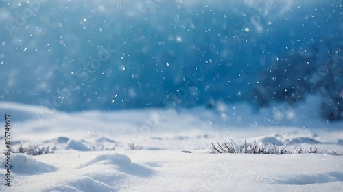 Wallpaper Mural Beautiful Ultrawide Background: Light Snowfall Over Snowdrifts. Torontodigital.ca