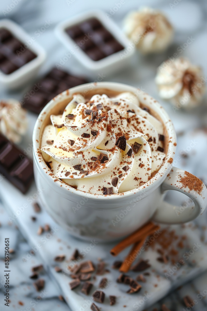 Hot Cocoa with Whipped Cream Hot Cocoa with Whipped Cream