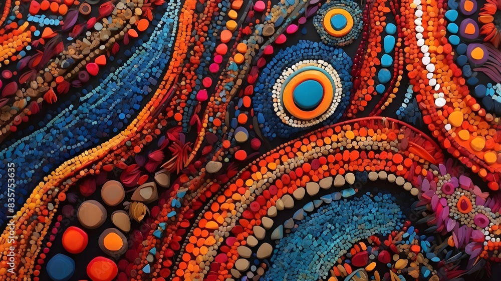Vivid Indigenous Dot Pattern: Cultural Artistry Unveiled, Colorful Expression: Vibrant Indigenous Dot Pattern Art, Traditional Beauty: Indigenous Dot Pattern in Vibrant Hues, Dynamic Cultural Heritage Vivid Indigenous Dot Pattern: Cultural Artistry Unveiled, Colorful Expression: Vibrant Indigenous Dot Pattern Art, Traditional Beauty: Indigenous Dot Pattern in Vibrant Hues, Dynamic Cultural Heritage