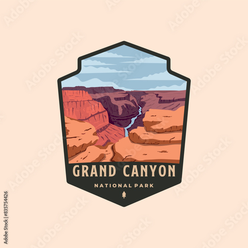 Grand canyon national park vintage logo vector symbol illustration design