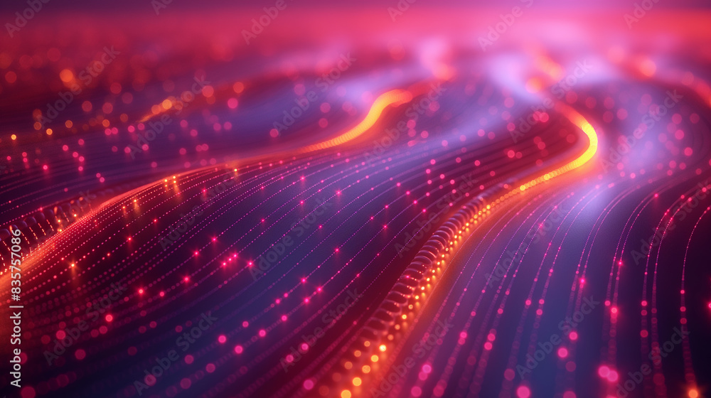 Space view background with abstract wavy pattern. Luminous particles and sparks Space view background with abstract wavy pattern. Luminous particles and sparks