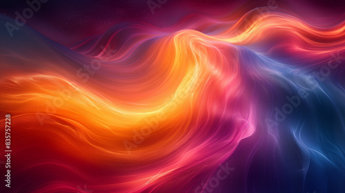 Space-themed backdrop with abstract wavy texture.