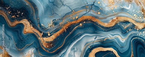 Elegant blue and gold marble texture for artistic designs