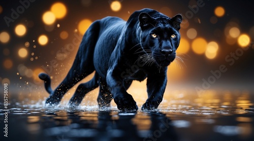 panther run in the wild