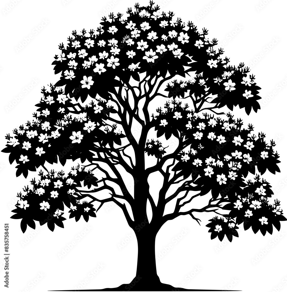 Fototapeta premium Carolina Silverbell Tree icon 8