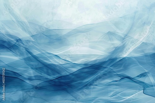 Obraz na płótnie Monochromatic blue background with subtle abstract shapes, evoking a sense of calm w salonie