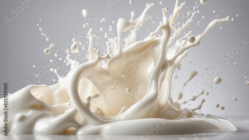 white milk splashes