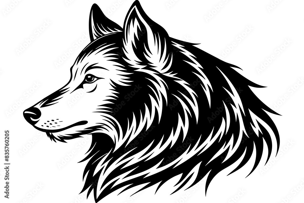 dog head silhouette vector illustration dog head silhouette vector illustration